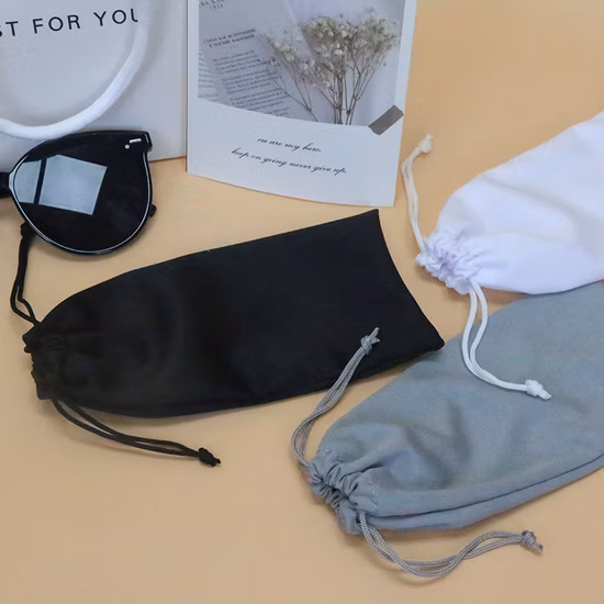 Wholesale Cheaper Soft Leather Custom Logo Eye Glasses Sunglasses Bag Pouch