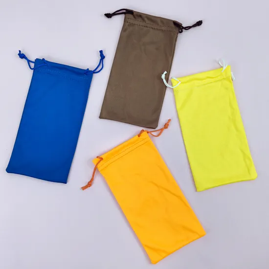 Wholesale Cheaper Soft Leather Custom Logo Eye Glasses Sunglasses Bag Pouch